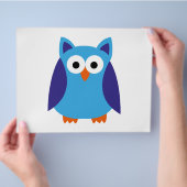 Blauwe cartoon flyer (Hand)