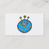 Blauwe Cartoon Germ Visitekaartje (Achterkant)