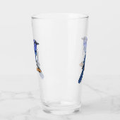 Blauwe cartoon glas (Links)