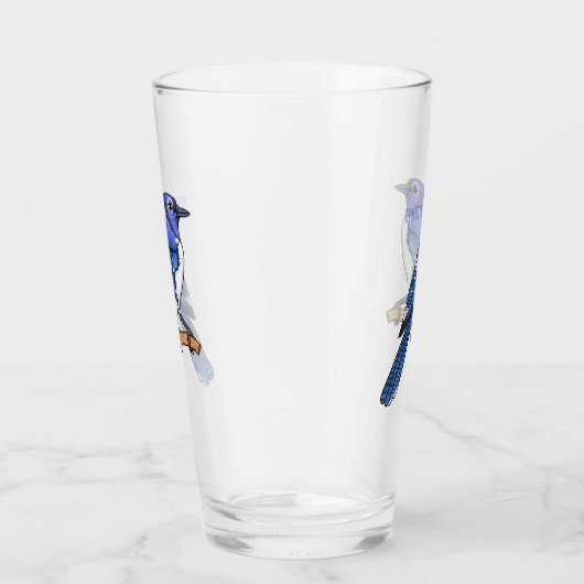 Blauwe cartoon glas (Rechts)