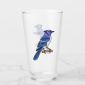 Blauwe cartoon glas (Voorkant)