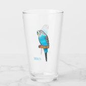 Blauwe cartoon glas (Achterkant)