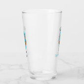 Blauwe cartoon glas (Links)