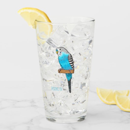 Blauwe cartoon glas (Voorkant ijs)