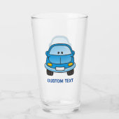 Blauwe Cartoon Glas (Achterkant)