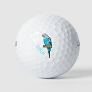 Blauwe cartoon golfballen