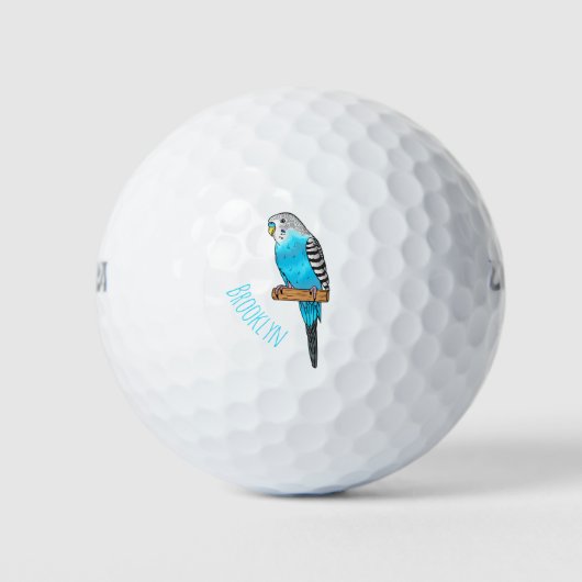Blauwe cartoon golfballen (Voorkant)
