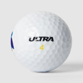 Blauwe cartoon golfballen (Logo)