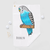 Blauwe cartoon golfhanddoek (Insitu)
