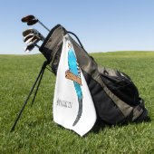 Blauwe cartoon golfhanddoek (Groen)