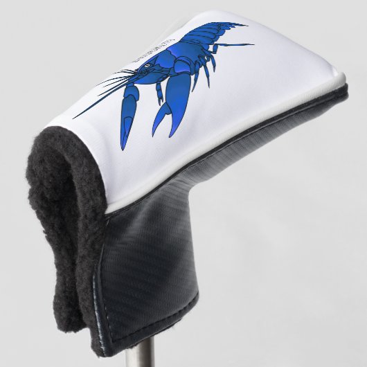 Blauwe cartoon golfheadcover (3/4 voorkant)
