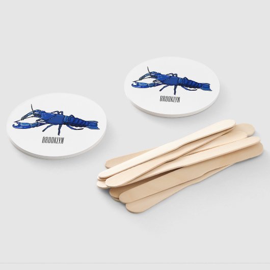 Blauwe cartoon handwaaier (Niet-gemonteerd)