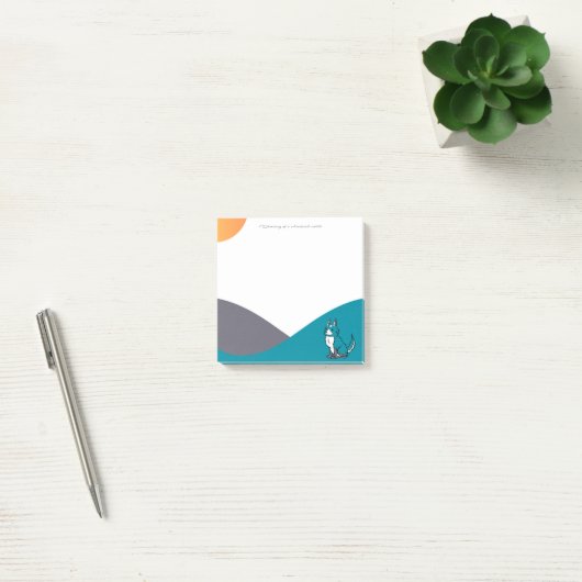 Blauwe Cartoon Hond Tekening Post-It Notities Post-it® Notes (Kantoor)
