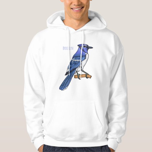 Blauwe cartoon hoodie (Voorkant)