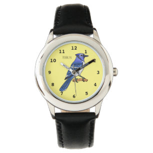 Blauwe cartoon horloge