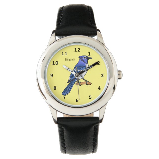 Blauwe cartoon horloge (Voorkant)