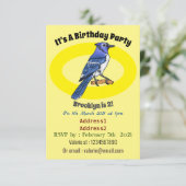 Blauwe cartoon kaart (Staand voorkant)