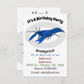 Blauwe cartoon kaart (Voorkant / Achterkant)