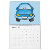 Blauwe cartoon kalender (Feb 2027)