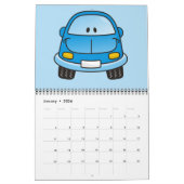 Blauwe cartoon kalender (Jan 2026)
