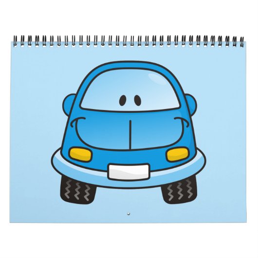 Blauwe cartoon kalender (Hoes)