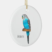 Blauwe cartoon keramisch ornament (Rechts)