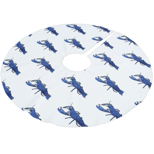 Blauwe cartoon kerstboom rok (Gekanteld)