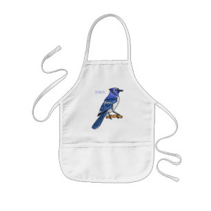 Blauwe cartoon kinder schort