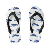 Blauwe cartoon kinder teenslippers (Voetbed)