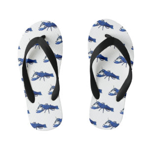 Blauwe cartoon kinder teenslippers