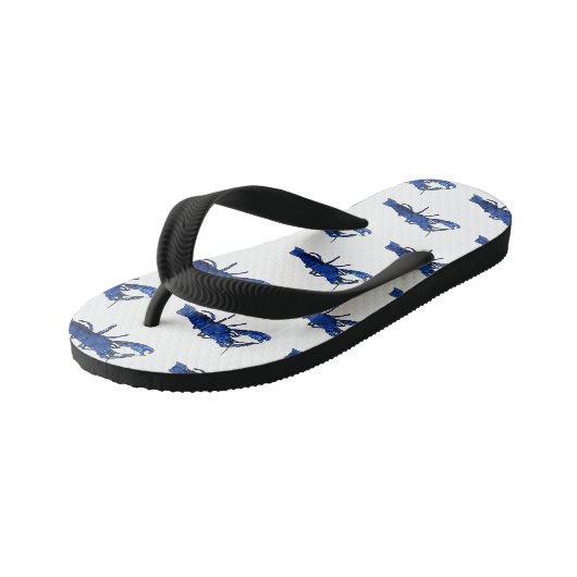 Blauwe cartoon kinder teenslippers (Schuin)