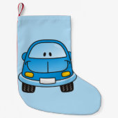 Blauwe cartoon kleine kerstsok (Voorkant)
