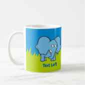 Blauwe cartoon koffie mok (Links)