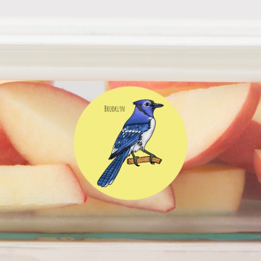 Blauwe cartoon labels (Aangebracht)