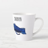 Blauwe cartoon latte mok (Rechts)