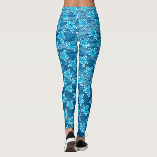 Blauwe Cartoon Leggings (Achterkant)