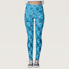 Blauwe Cartoon Leggings