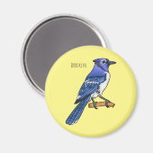 Blauwe cartoon magneet (Voorkant / Achterkant)