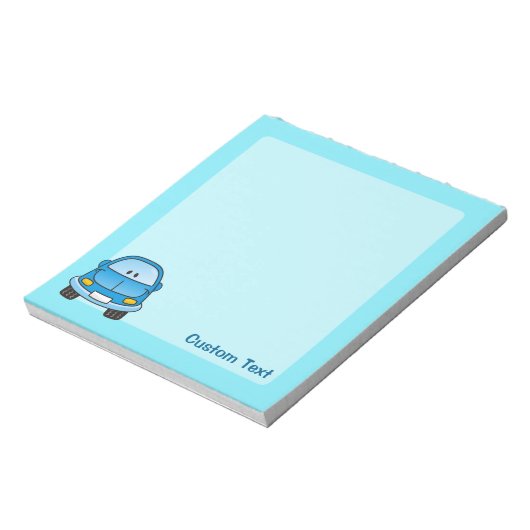 Blauwe cartoon notitieblok (Linkerzijde)