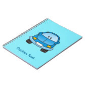 Blauwe cartoon notitieboek (Linkerzijde)