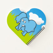 Blauwe Cartoon Notitieboek (Achterkant)