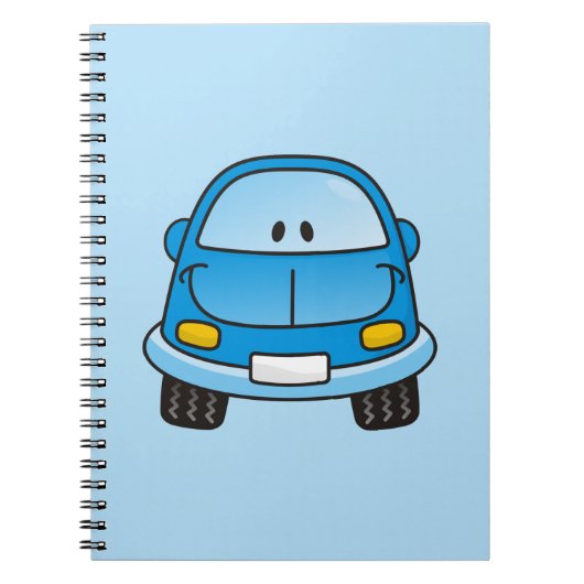 Blauwe cartoon notitieboek (Voorkant)