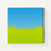 Blauwe Cartoon Notitieboek (Achterkant)