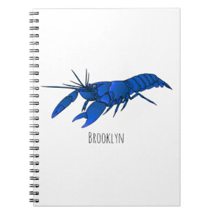 Blauwe cartoon notitieboek