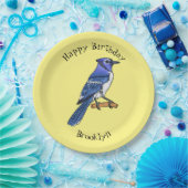 Blauwe cartoon papieren bordje (Feest)