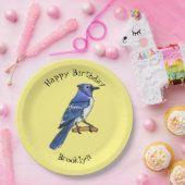 Blauwe cartoon papieren bordje (Feest)