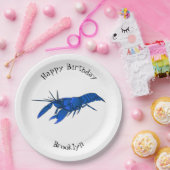 Blauwe cartoon papieren bordje (Feest)