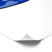 Blauwe cartoon perfect poster (Hoek)