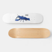 Blauwe cartoon persoonlijk skateboard (Horizontaal)