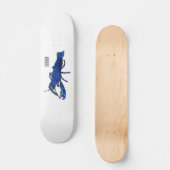 Blauwe cartoon persoonlijk skateboard (Voorkant)